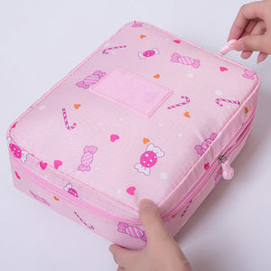 fashion Travel Nylon beauty makeup bags water-proof cosmetics bags bathroom organizer of Women portable bath hook washing up bag