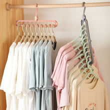 Load image into Gallery viewer, 2 pçs magia multi-porta suporte cabides para roupas rack de secagem multifuncional plástico cabide de secagem cabide de armazenamento cabides
