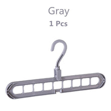 Load image into Gallery viewer, 2 pçs magia multi-porta suporte cabides para roupas rack de secagem multifuncional plástico cabide de secagem cabide de armazenamento cabides
