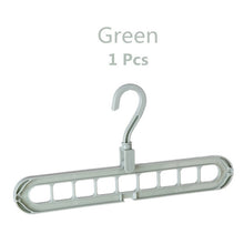 Load image into Gallery viewer, 2 pçs magia multi-porta suporte cabides para roupas rack de secagem multifuncional plástico cabide de secagem cabide de armazenamento cabides

