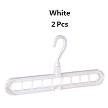 Load image into Gallery viewer, 2 pçs magia multi-porta suporte cabides para roupas rack de secagem multifuncional plástico cabide de secagem cabide de armazenamento cabides
